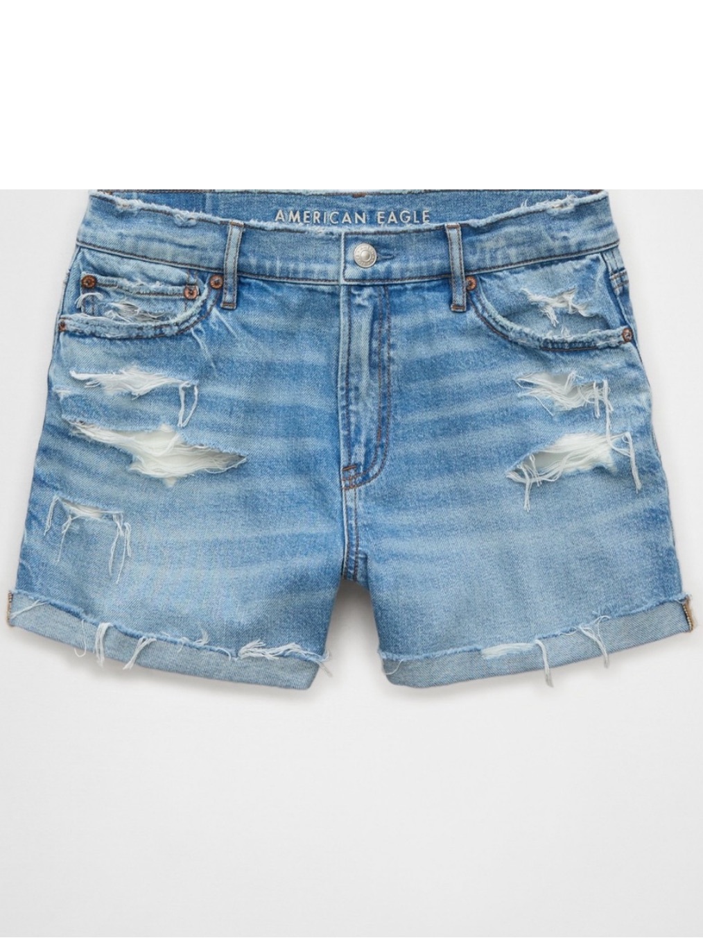 American Eagle Outfitters Strigid Distressed Denim Shorts, Size 0